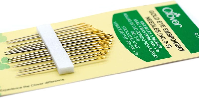 ã‚¯ãƒ­ãƒãƒ¼(Clover) Gold Eye Embroidery Needles Size 3-9 - 16 Pack - Image 2